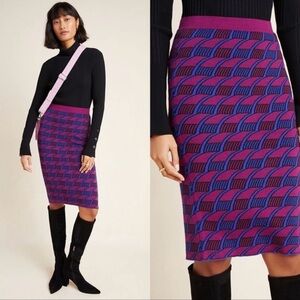 Anthropologie Maeve Nancy Pencil Sweater Skirt SZ S